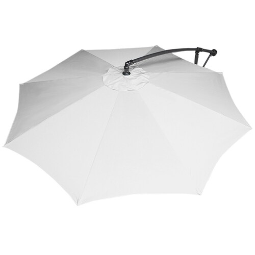 Sombrilla Lateral 3m Diametro Jardin Sol Exterior Blanco
