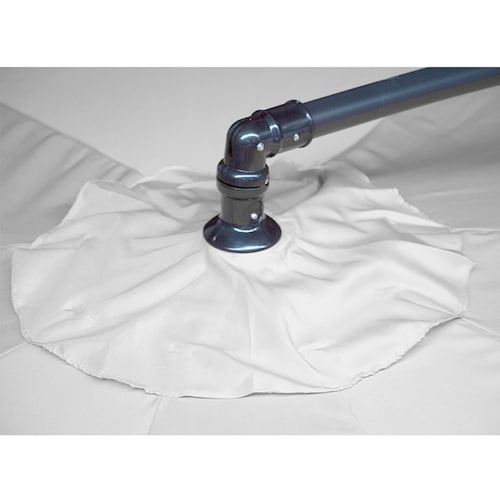 Sombrilla Lateral 3m Diametro Jardin Sol Exterior Blanco