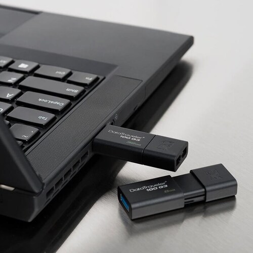 Memoria Flash USB 3.1 Kingston DataTraveler 100 128GB Negra DT100G3/128GB
