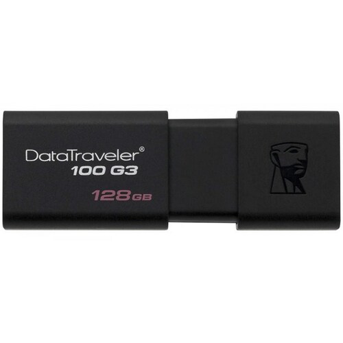 Memoria Flash USB 3.1 Kingston DataTraveler 100 128GB Negra DT100G3/128GB