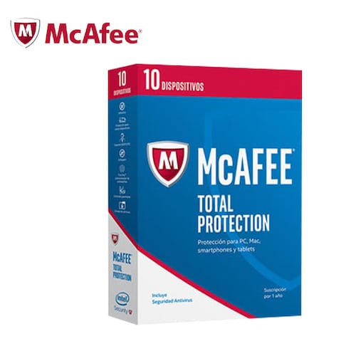 Antivirus Mcafee Total Protection- 10 Dispositivos -1 Año