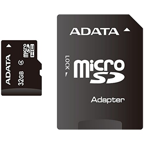 Memoria MicroSD 32 GB Adata SDHC Con Adaptador Clase 4 AUSDH32GCL4-RA1