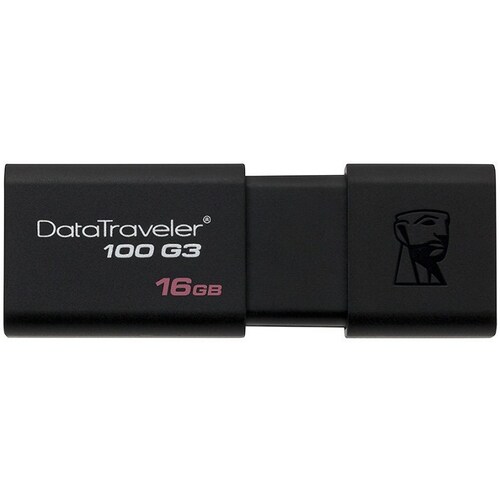 Memoria Flash USB 3.0 Kingston DataTraveler 100 16GB Negra (DT100G3/16GB)