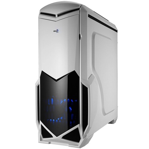 Gabinete AeroCool BattleHawk White 2 Ventiladores USB3 Led Azul