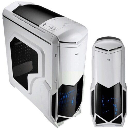 Gabinete AeroCool BattleHawk White 2 Ventiladores USB3 Led Azul