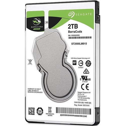 Disco Duro 2.5 Seagate BarraCuda 2TB SATA 3 128MB 5400RPM ST2000LM015