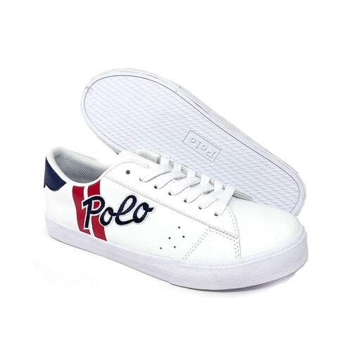 Tenis Polo Ralph Lauren Unisex Color Blanco Estampado