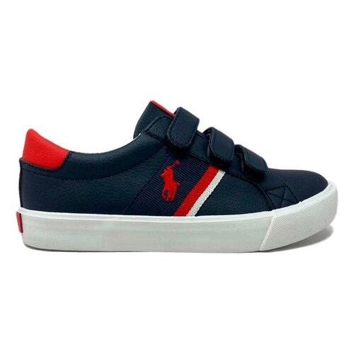 Tenis Polo Ralph Lauren Niño Color Azul Marino De Velcro