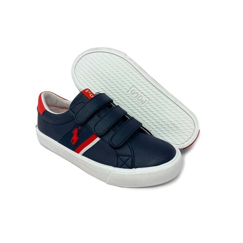 Tenis Polo Ralph Lauren Niño Color Azul Marino De Velcro