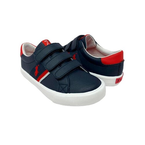 Tenis Polo Ralph Lauren Niño Color Azul Marino De Velcro