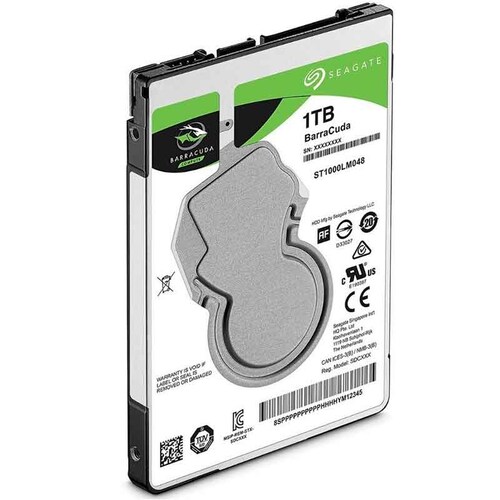 DISCO DURO INTERNO SEAGATE 1TB 2.5" 128MB CACHE 7MM 5400RPM BARRACUDA ST1000LM048 