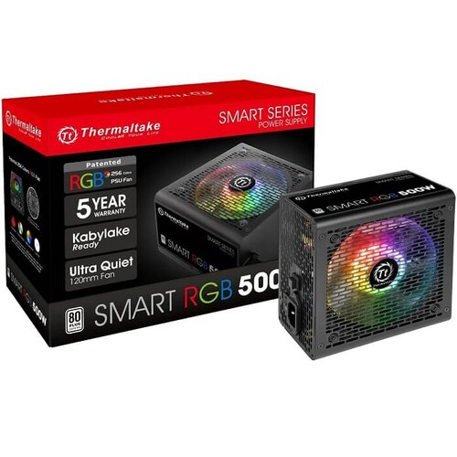 Fuente De Poder Thermaltake Smart RGB 500W 80+ PS-SPR-0500NHFAW-1