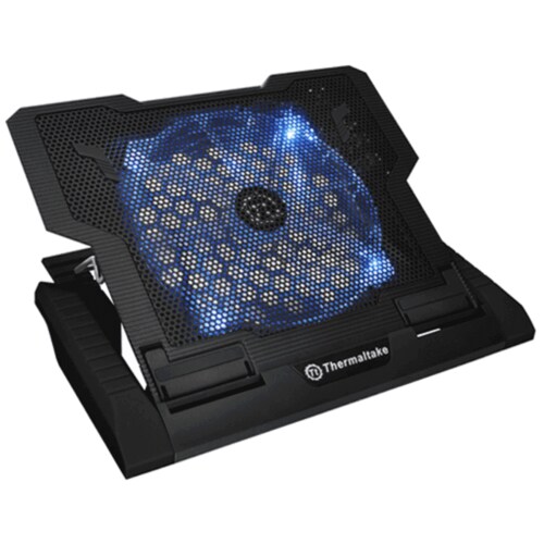 Base Thermaltake Massive23 GT Black Con Ventilador Led Azul Para Laptop De 10" a 17" CLN0020