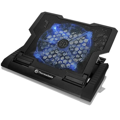 Base Thermaltake Massive23 GT Black Con Ventilador Led Azul Para Laptop De 10" a 17" CLN0020