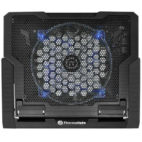 Base Thermaltake Massive23 GT Black Con Ventilador Led Azul Para Laptop De 10" a 17" CLN0020