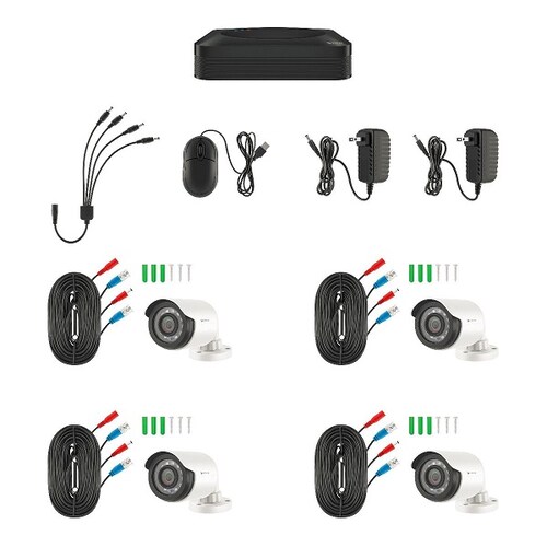 Sistema Seguridad Cctv Dvr 8 Canales 4 Cámaras Disco Steren