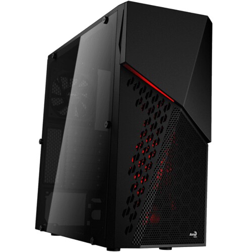 Gabinete AeroCool Cyberx Advance 3 Ventiladores USB3 Led Rojo