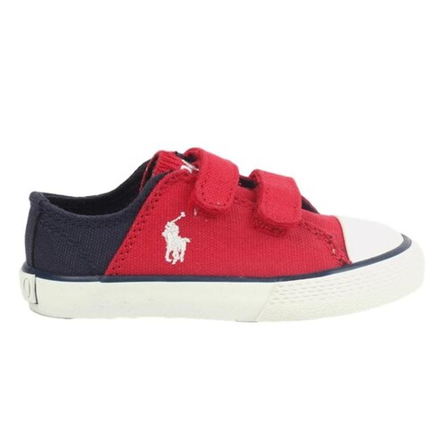 Tenis Polo Ralph Lauren Para Niño Rojo Y Azul Con Broches