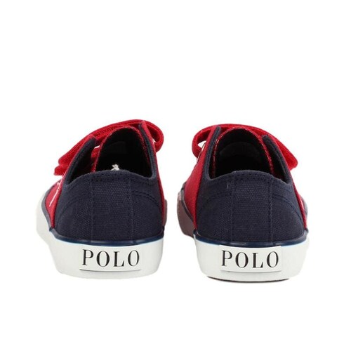 Tenis Polo Ralph Lauren Para Niño Rojo Y Azul Con Broches
