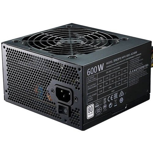 Fuente De Poder Cooler Master MasterWatt Lite 600W 80+ MPX-6001-ACAAW