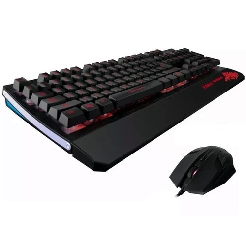 Kit Teclado G75 Y Mouse G15 Drakon Eagle Warrior Wild Beast Alambrico USB Led Colores Gaming K2GAMG75G15EGW