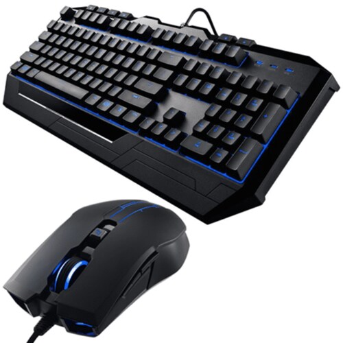 Kit Teclado Y Mouse Cooler Master Devastator II Alambrico USB Gamer Led Azul SGB-3030-KKMF1