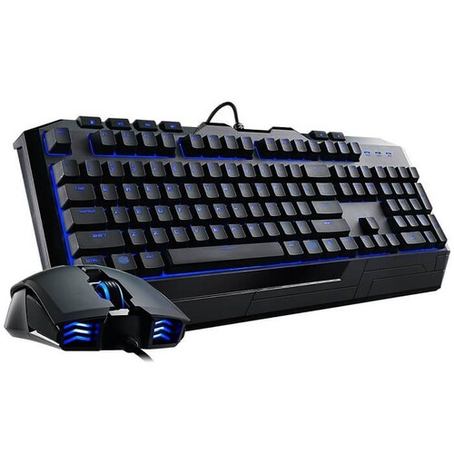 Kit Teclado Y Mouse Cooler Master Devastator II Alambrico USB Gamer Led Azul SGB-3030-KKMF1
