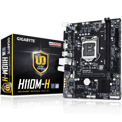 Tarjeta Madre GIGABYTE GA-H110M-H 2xDDR4 PCIE USB3 HDMI Socket 1151