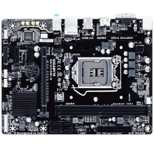 Tarjeta Madre GIGABYTE GA-H110M-H 2xDDR4 PCIE USB3 HDMI Socket 1151