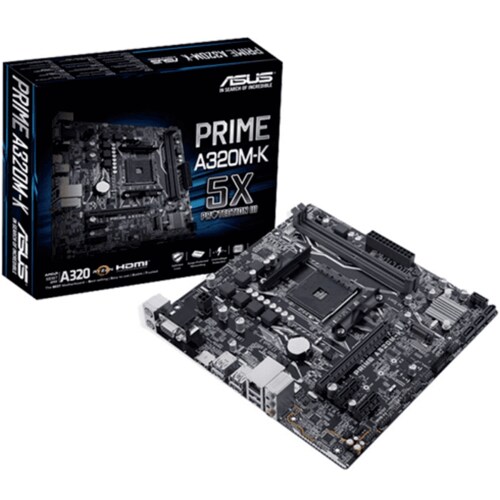 Tarjeta Madre ASUS PRIME A320M-K 2xDDR4 PCI-E USB3 Socket AM4.