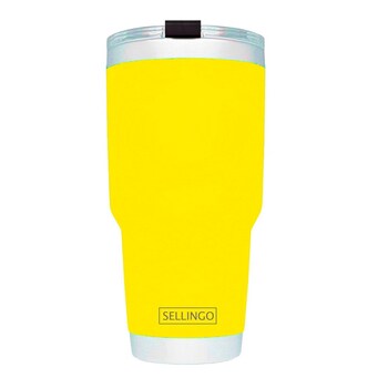 Termo liso yeti de acero inoxidable con asa y capacidad de 30oz