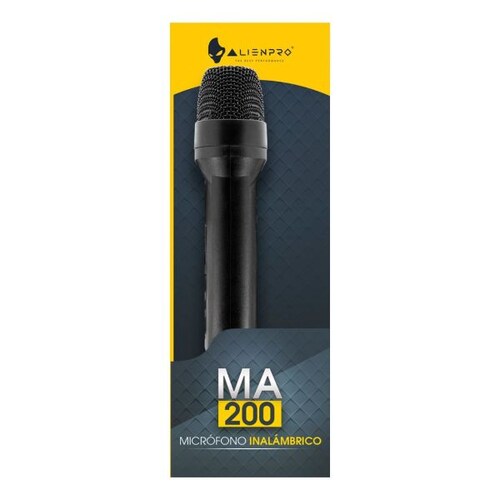 Micrófono Inalámbrico Alien pro MA-200 Negro Dinámico Recepción 25mV