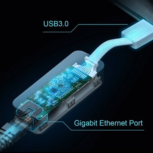 Convertidor Adaptador De Red Tp-Link UE300 USB 3.0 a Ethernet Gigabit.