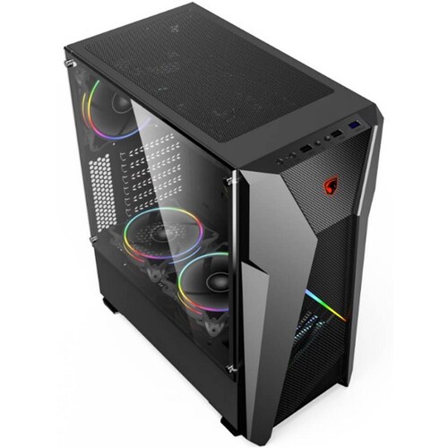 Gabinete Jaguar Warrior Spartan LED RGB USB3 Ventilador CGSPARTANJGW