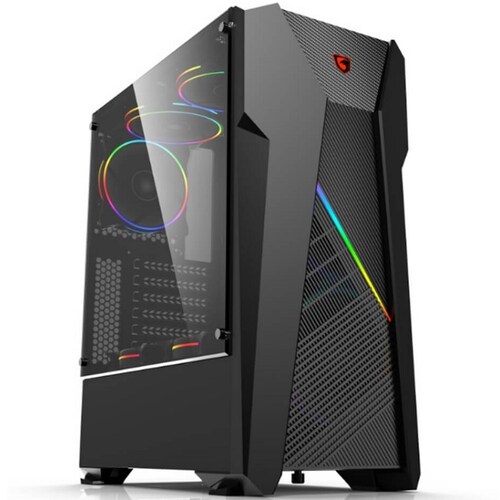 Gabinete Jaguar Warrior Spartan LED RGB USB3 Ventilador CGSPARTANJGW