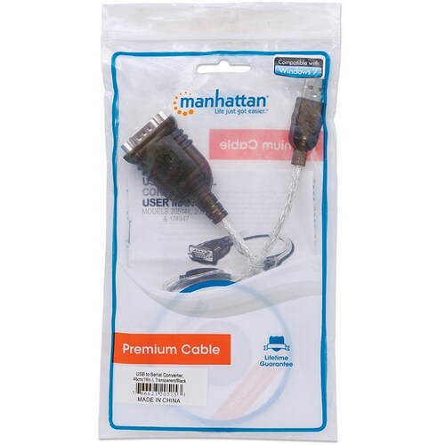 Convertidor Adaptador Serial a USB Manhattan 45cm DB9 205153.