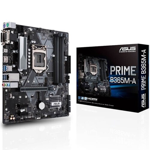 Tarjeta Madre ASUS PRIME B365M-A 4xDDR4 PCI-E USB3 Socket 1151