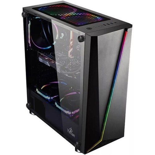 Gabinete YeYian ARMAGEDDON 2200 3 Ventiladores LED RGB Vidrio Templado YGA-68809