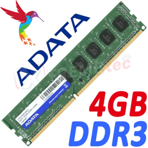Memoria Ram DDR3 Adata 1333 MHz 4 Gb PC3-10600 AD3U1333W4G9-S