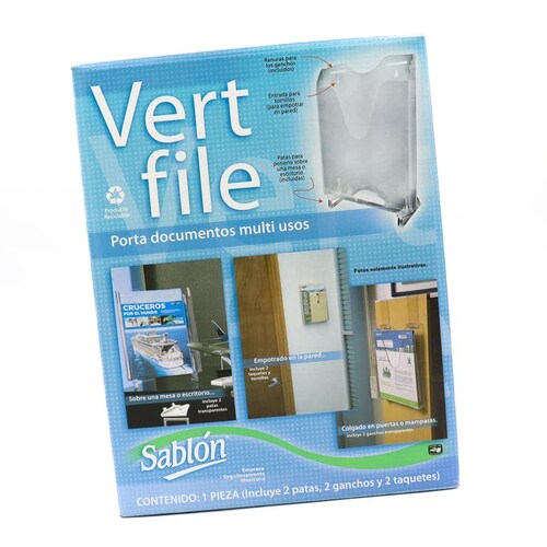 Organizador Oficina Folder Vertfile Acrilico Empotrable