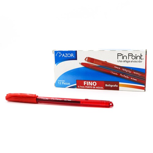 Boligrafo Azor Pinpoint 0.7mm Pluma Punto Aguja Caja 12pzas