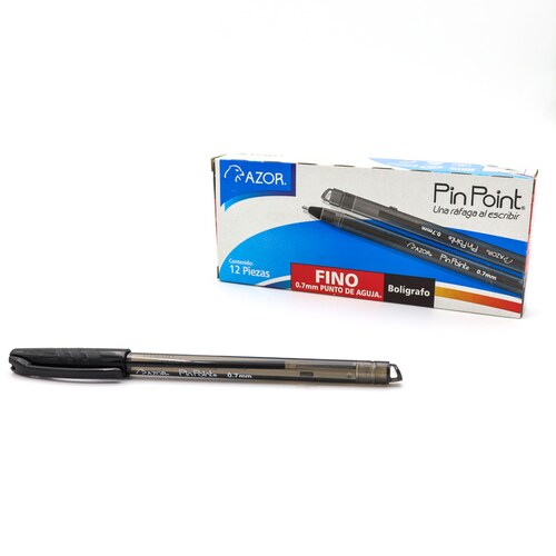 Boligrafo Azor Pinpoint 0.7mm Pluma Punto Aguja Caja 12pzas
