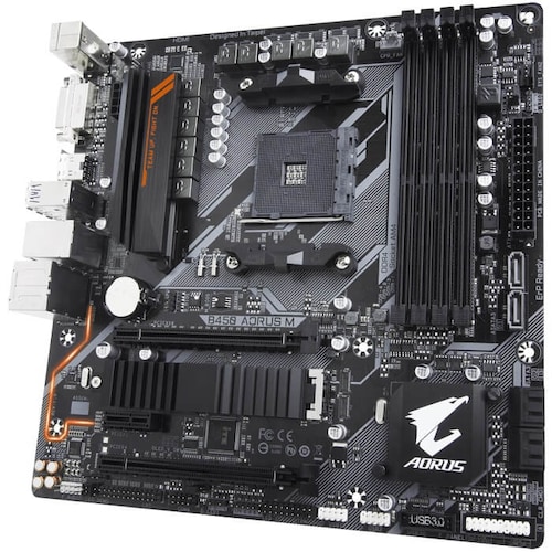 Tarjeta Madre GIGABYTE B450 AORUS M 4xDDR4 2xPCI-E USB3 Socket AM4