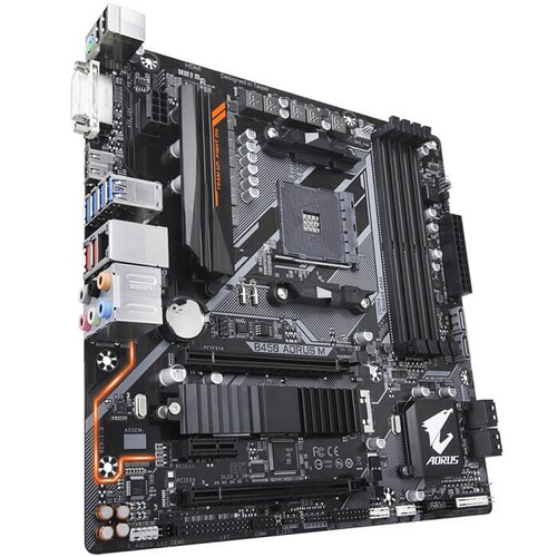 Tarjeta Madre GIGABYTE B450 AORUS M 4xDDR4 2xPCI-E USB3 Socket AM4