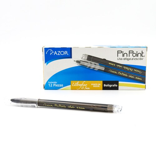 Boligrafos Ultrafino Pinpoint Azor Pluma Mayoreo Caja 12 Pza