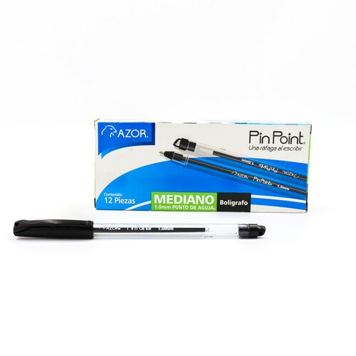 Boligrafo Azor Punto Medio 1.0 Mm Plumas 12 Pzas Pinpoint