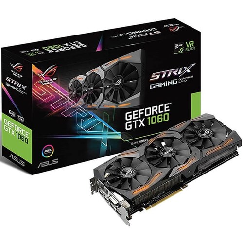 Tarjeta De Video Nvidia Asus ROG Strix GTX 1060 6GB GeForce GDDR5 RGB ROG-STRIX-GTX1060-A6G-GAMING