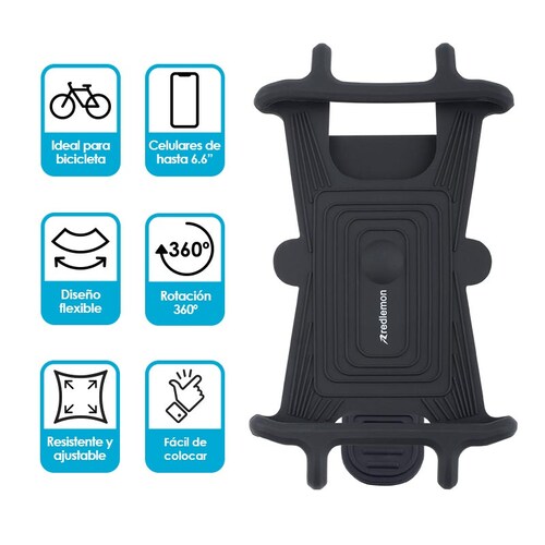 Soporte Celular Moto Bici Agarre Extremo Universal Redlemon.
