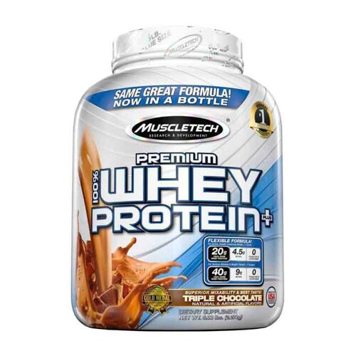 Proteina MuscleTech Premium 100% Whey Protein Plus 5 Lbs 59 Serv. - Chocolate