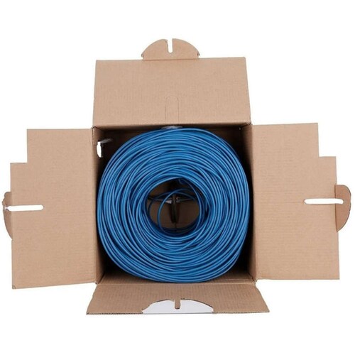 Bobina Cable de Red Cat 5e Cal 0.42 mm Interior UTP 300 m